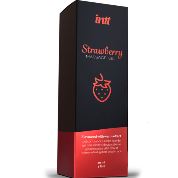 Intt Massage &Amp; Oral Sex - Gel De Masaje Sabor A Fresa Efecto Calor - Imagen 3