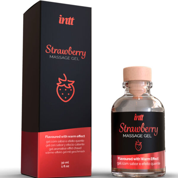 Intt Massage &Amp; Oral Sex - Gel De Masaje Sabor A Fresa Efecto Calor - Imagen 2