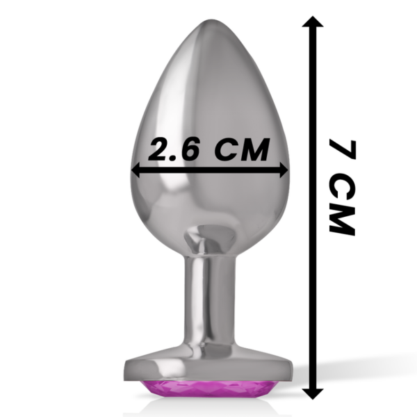Intense - Plug Anal Metal Aluminio Corazón Rosa Talla S - Imagen 4