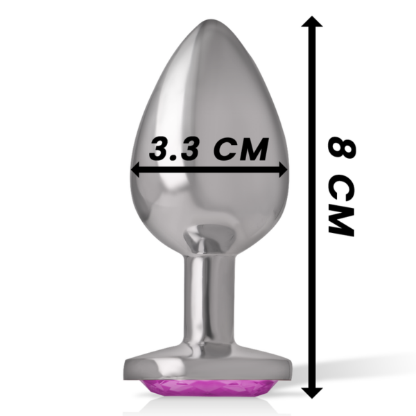 Intense - Plug Anal Metal Aluminio Corazón Rosa Talla M - Imagen 4