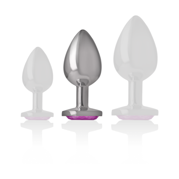 Intense - Plug Anal Metal Aluminio Corazón Rosa Talla M - Imagen 5