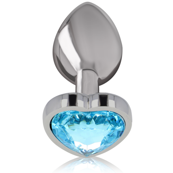 Intense - Plug Anal Metal Aluminio Corazón Azul Talla S - Imagen 2