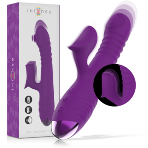 Intense - Iggy Vibrador MultifunciÓn Recargable Up & Down Con Estimulador De Clitoris Morado