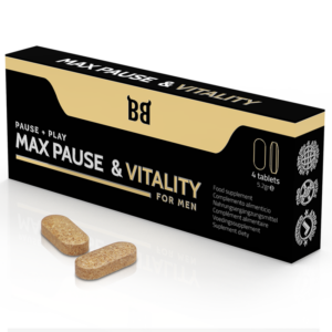 Black Bull - Max Pause & Vitality Retardante Para Hombre 4 CÁpsulas