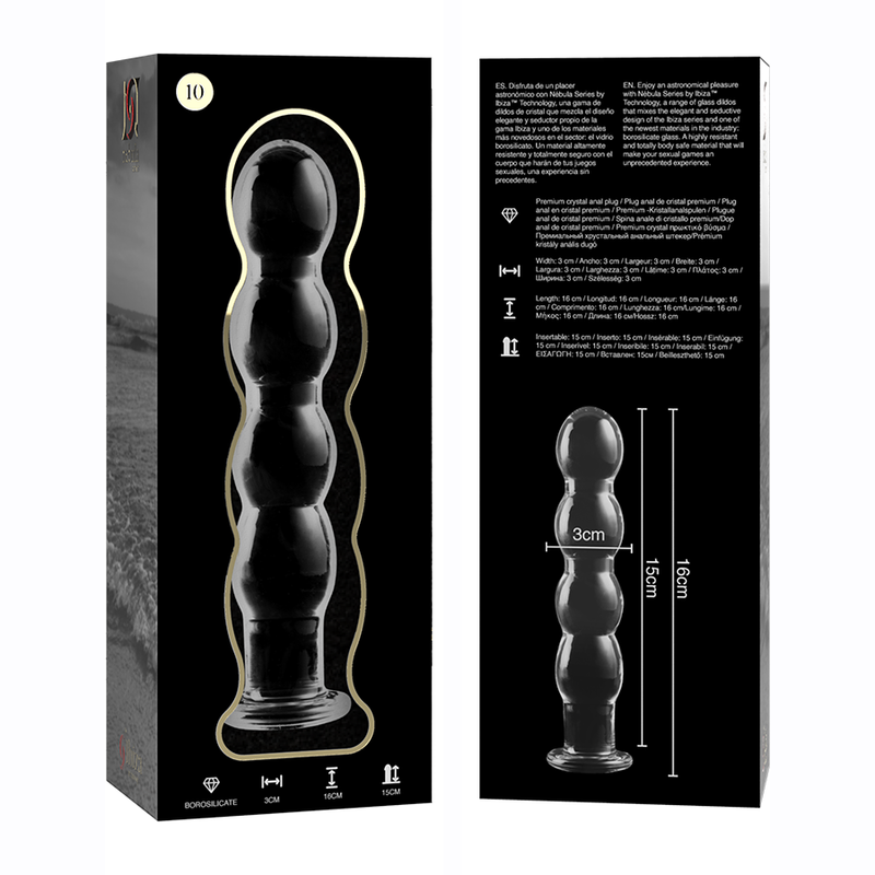 Nebula Series By Ibiza - Modelo 10 Dildo Cristal Transparente 16.5 Cm -O- 3.5 Cm 6 Nebula Series By Ibiza - Modelo 10 Dildo Cristal Transparente 16.5 Cm -O- 3.5 Cm - Imagen 6
