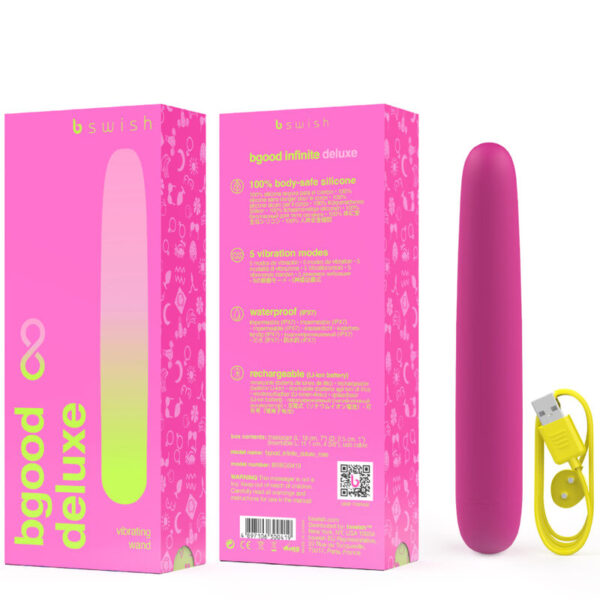 B Swish - Bgood Infinite Deluxe Vibrador Recargable Silicona Rosa - Imagen 3