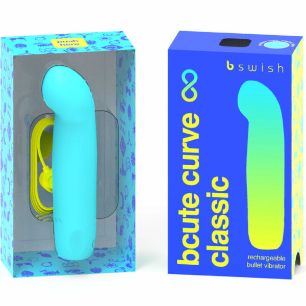 B Swish - Bcute Curve Infinite Classic Vibrador Recargable Silicona Azul - Imagen 2