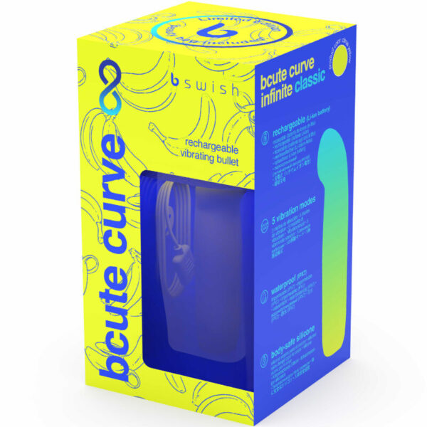 B Swish - Bcute Curve Infinite Classic Edicion Limitada Vibrador Recargable Silicona Amarillo - Imagen 6