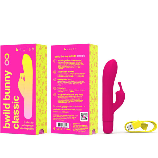 B Swish - Bwild Bunny Infinite Classic Vibrador Recargable Silicona Rosa - Imagen 3