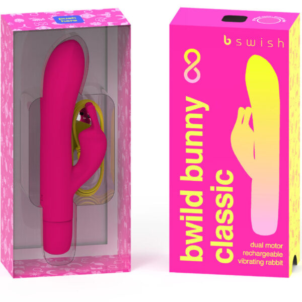 B Swish - Bwild Bunny Infinite Classic Vibrador Recargable Silicona Rosa - Imagen 2