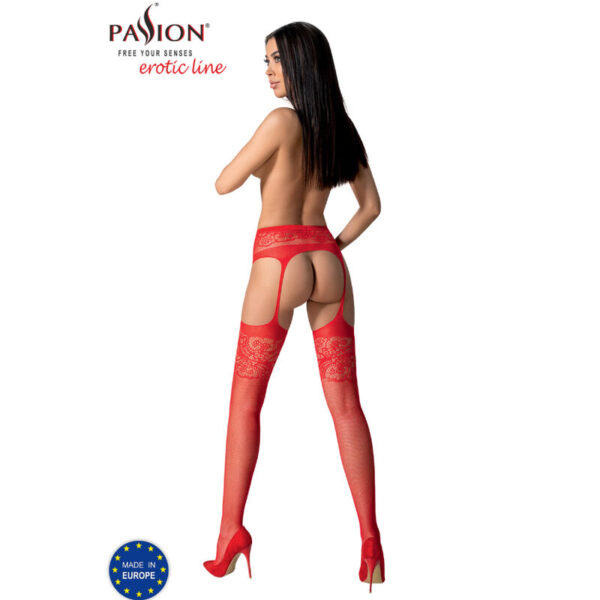 Passion - S029 Medias Con Liguero Negro Talla Unica - Imagen 12