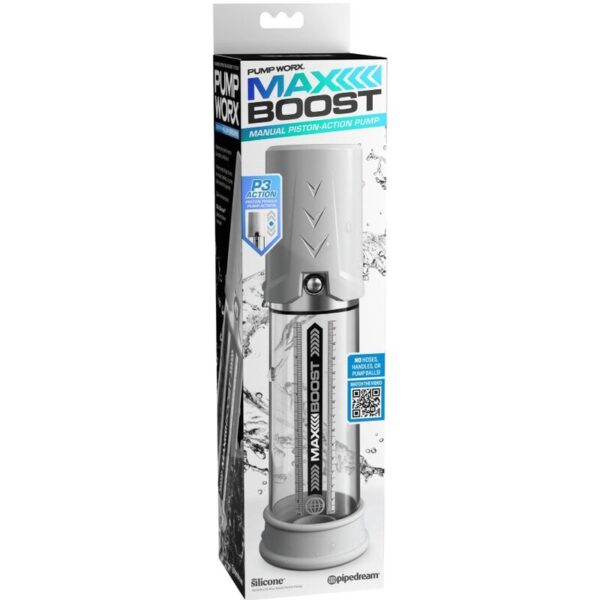 Pump Worx - Bomba De Ereccion Max Boost Blanco - Imagen 6