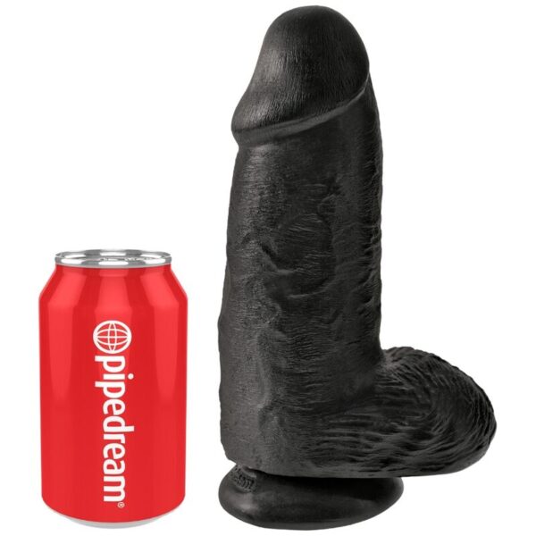 King Cock - Pene Realistico Chubby 23 Cm Negro - Imagen 5