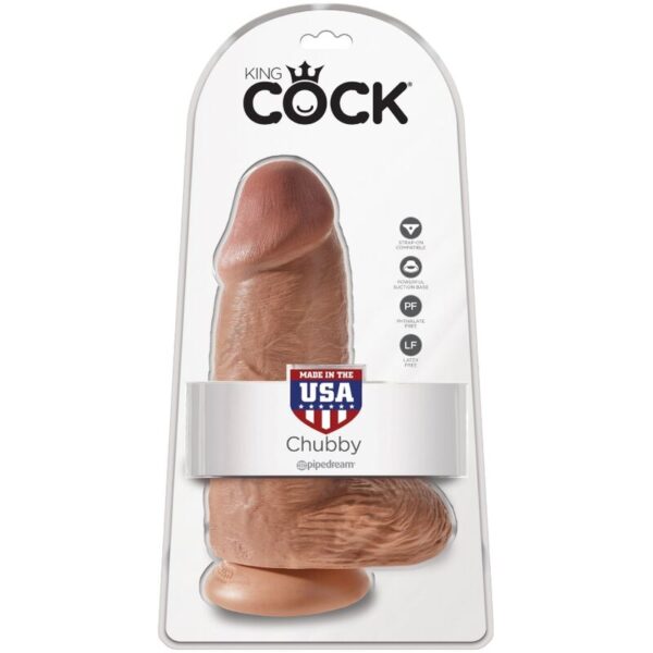 King Cock - Pene Realistico Chubby 23 Cm Caramelo - Imagen 6