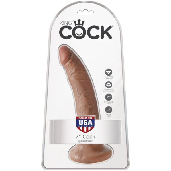 King Cock - Pene Realistico 17.5 Cm Caramelo - Imagen 5