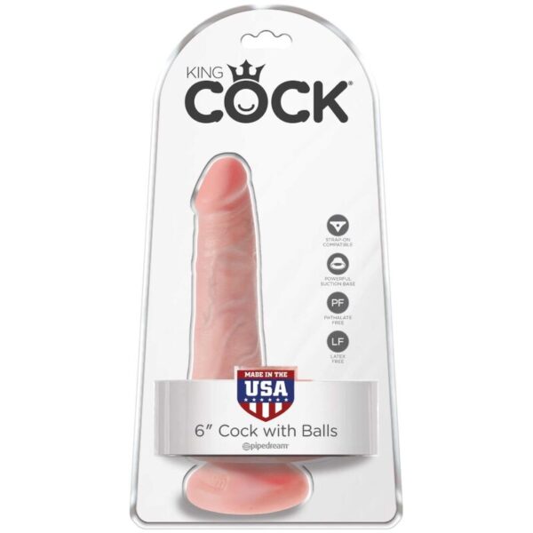 King Cock - Pene Realistico Con Testiculos 13.5 Cm Natural - Imagen 6