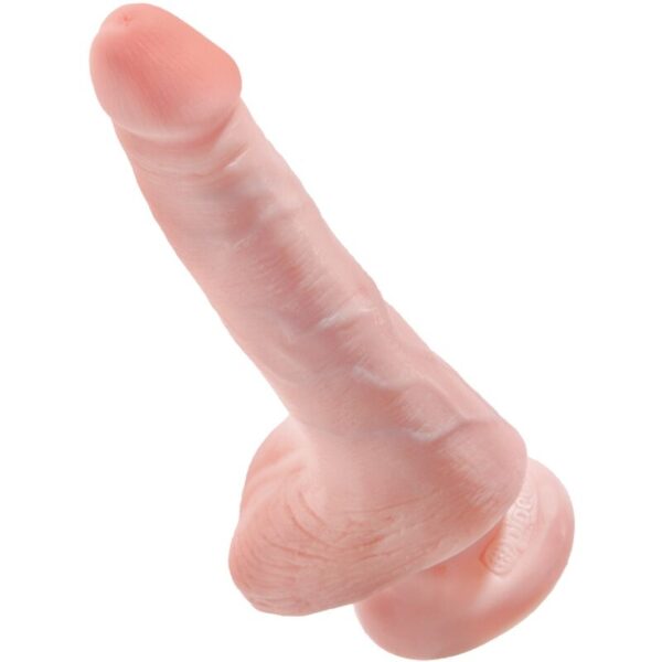 King Cock - Pene Realistico Con Testiculos 13.5 Cm Natural - Imagen 3