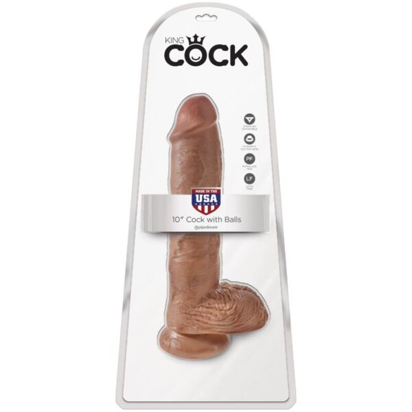 King Cock - Pene Realistico Con Testiculos 19.8 Cm Caramelo - Imagen 6