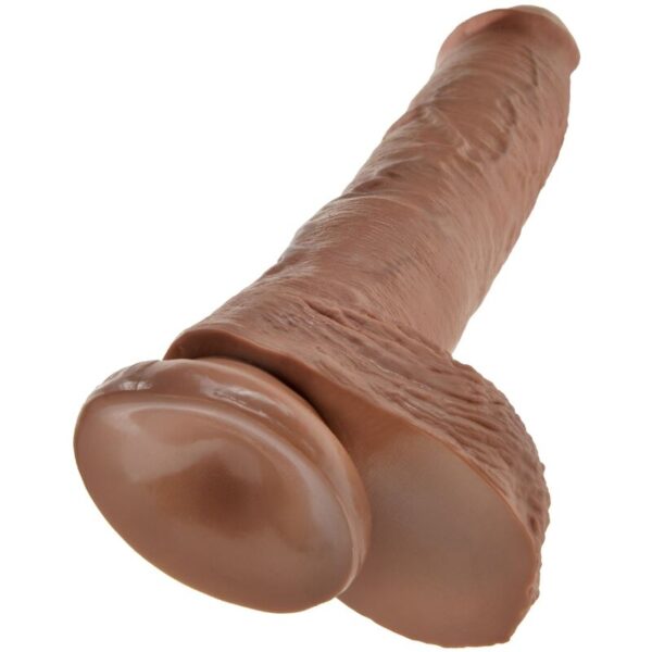 King Cock - Pene Realistico Con Testiculos 19.8 Cm Caramelo - Imagen 4