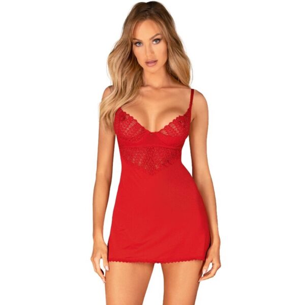 Obsessive - Ingridia Chemise &Amp; Tanga Rojo Xs/S