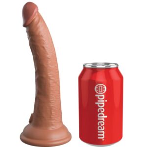 King Cock - Elite Dildo Realistico Silicona 17.8 Cm Caramelo