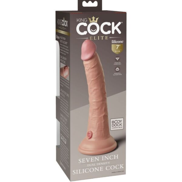 King Cock - Elite Dildo Realistico Silicona 17.8 Cm - Imagen 4
