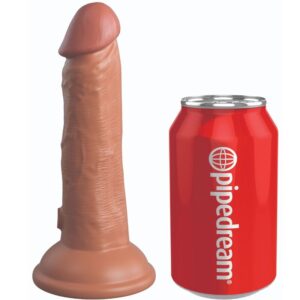 King Cock - Elite Dildo Realistico Vibrador & Silicona 15.2 Cm Caramelo