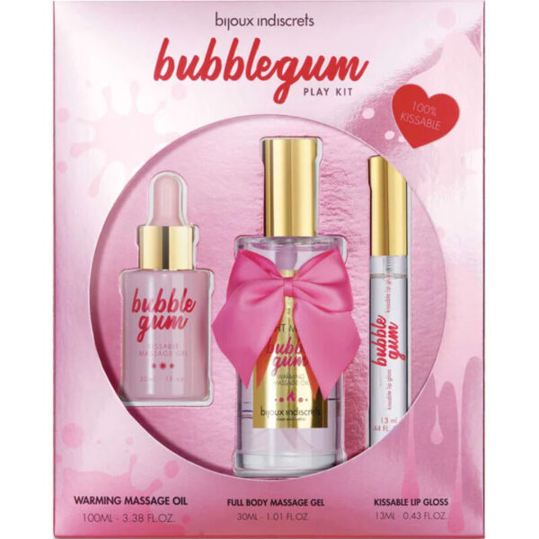 Bijoux - Indiscrets Bubblegum Play Kit Con Aceite Gel &Amp; Brillo De Labios