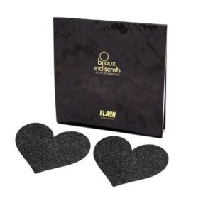 Bijoux - Indiscrets Pezoneras Flash Corazón Negro
