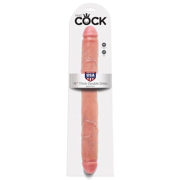 King Cock - Thick Dildo Doble Penetración 40.6 Cm