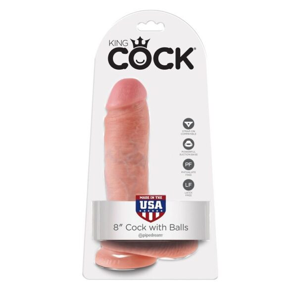 King Cock - 8 Pene Realistico Natural 20.3 Cm