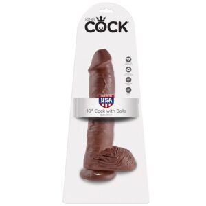 King Cock - 10 Pene Realistico Marron 26.5 Cm