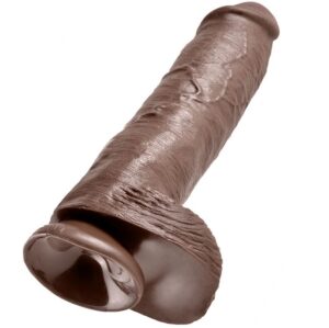 King Cock - 11 Pene Realistico Marron 28 Cm