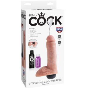 King Cock - Pene Realistico Eyaculador Natural 20.32 Cm