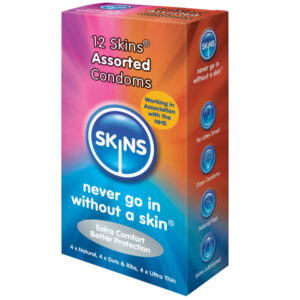 Skins - Preservativos Natural + Fino + Puntos &Amp; Estrias 12 Uds