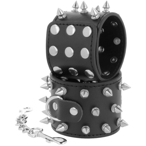 Darkness - Skulls And Bones Esposas Con Pinchos Negro - Imagen 2