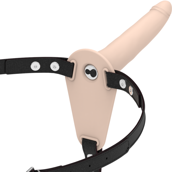 Fetish Submissive Harness - Vibrador Silicona Flesh 15 Cm - Imagen 4