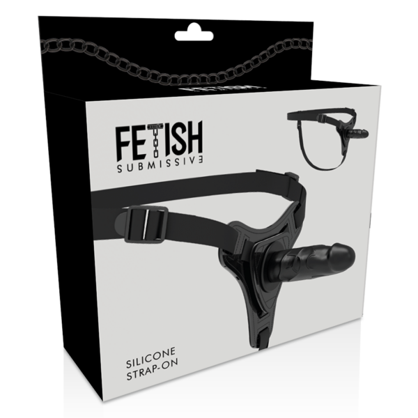 Fetish Submissive Harness - Silicona Negro Realistic 15 Cm - Imagen 5