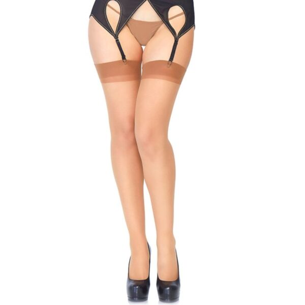 Leg Avenue - Medias Transparentes Marron Talla Unica