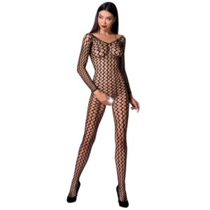 Passion - Woman Bs068 Bodystocking Negro Talla Unica