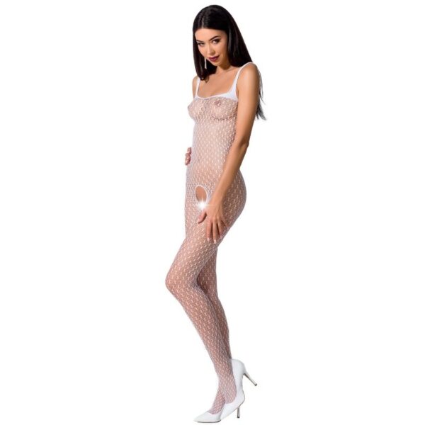 Passion - Woman Bs071 Bodystocking Blanco Talla Unica