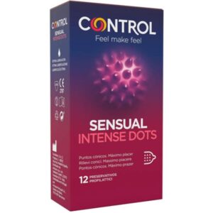 Control - Spike Preservativos Con Puntos Conicos 12 Unidades