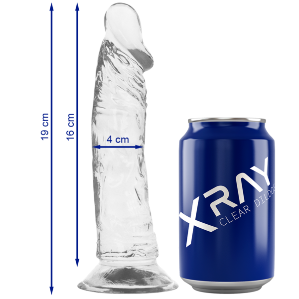 X Ray - Clear Dildo Transparente 19 Cm -O- 4 Cm