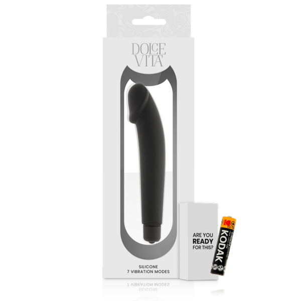 Dolce Vita - Realistic Vibrador Silicona Negro - Imagen 5