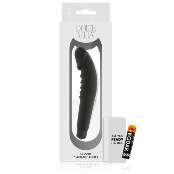 Dolce Vita - Realistic  Pleasure Vibrador Silicona Negro - Imagen 5