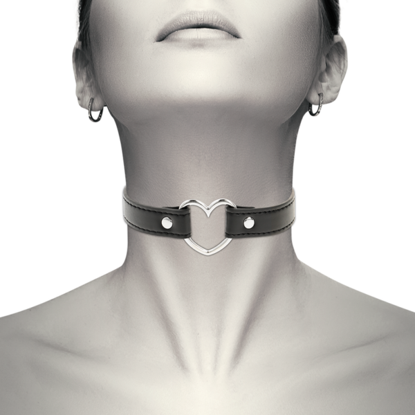 Coquette Chic Desire - Collar Cuero Vegano Accesorio Woman Corazón - Imagen 2