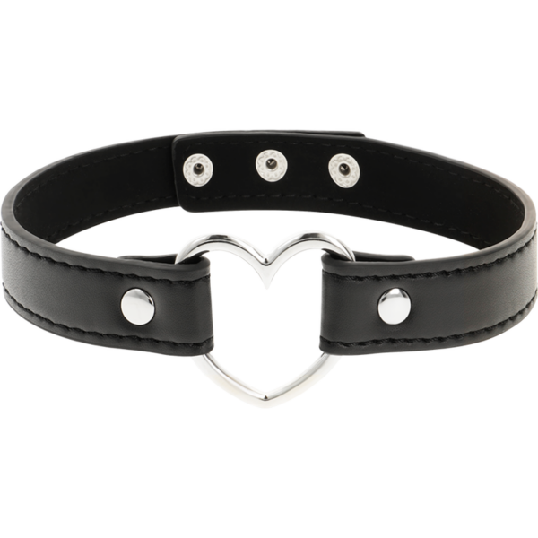 Coquette Chic Desire - Collar Cuero Vegano Accesorio Woman Corazón - Imagen 3