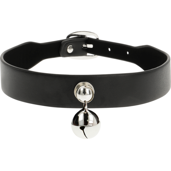 Coquette Chic Desire - Collar Cuero Vegano Accesorio Woman Cascabel - Imagen 3
