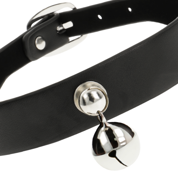Coquette Chic Desire - Collar Cuero Vegano Accesorio Woman Cascabel - Imagen 4