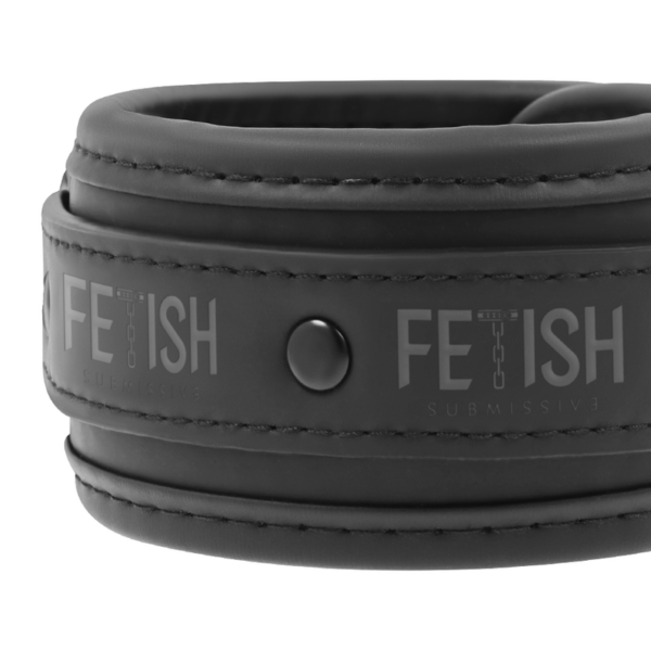 Fetish Submissive - Esposas Tobillos Cuero Vegano Con Forro De Nopreno - Imagen 3